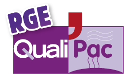 Logo RGE Qualipac, TEOS, Plombier aux Essarts-en-Bocage